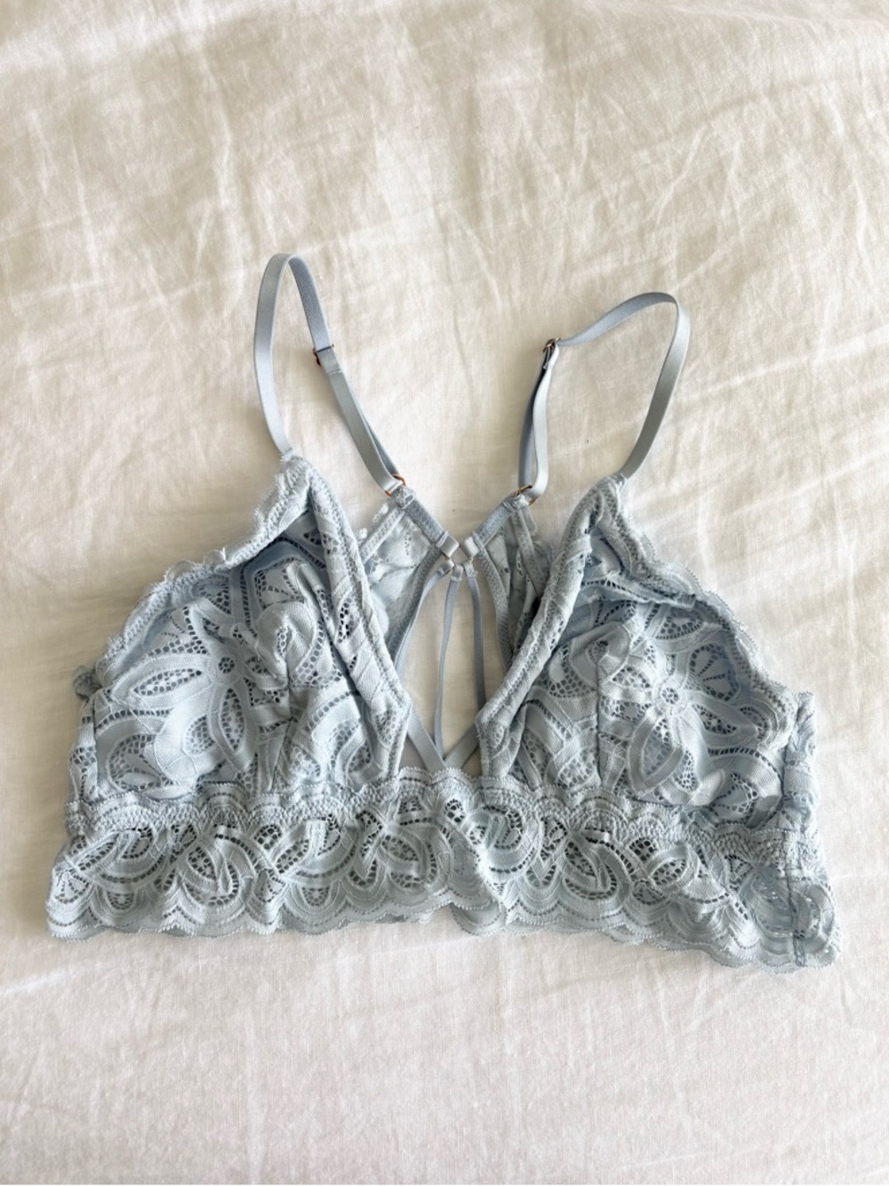 Aerie Eyelet Blue Lace Bralette
